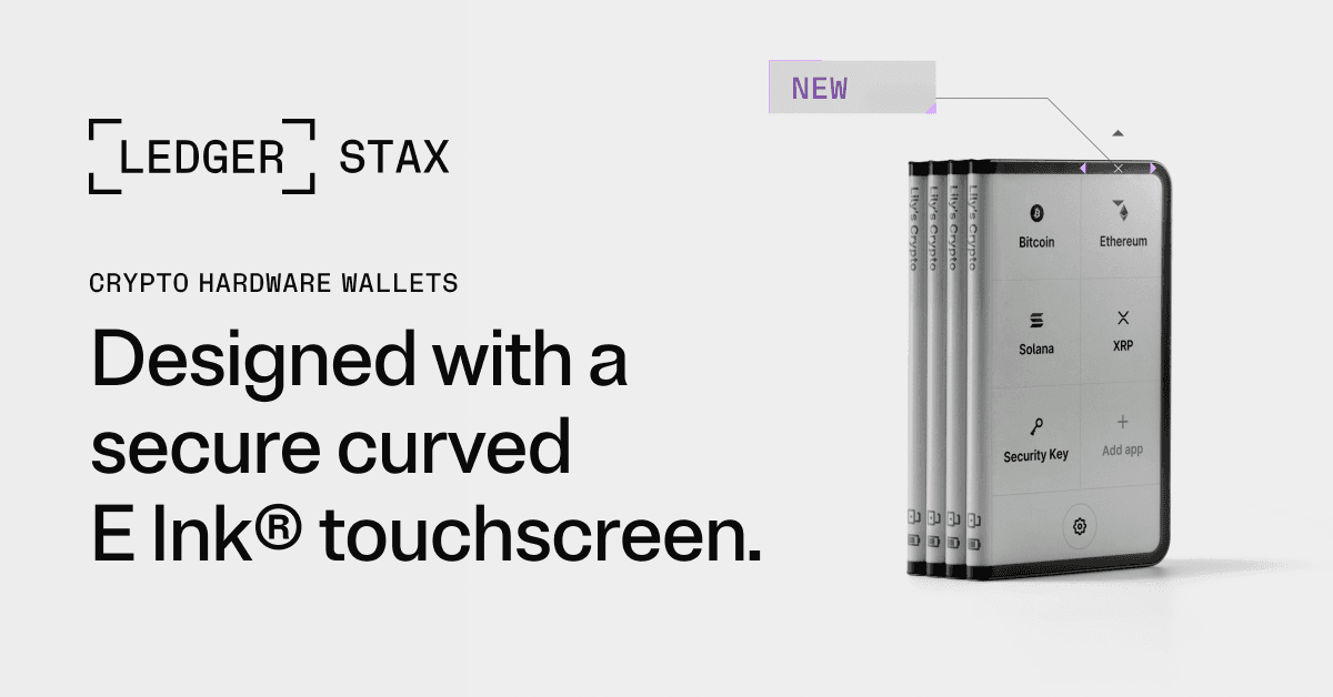 Ledger Stax hardware wallets stacked