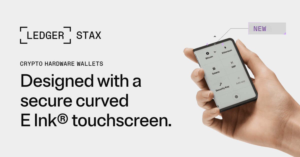 Ledger Stax - premium crypto hardware wallet